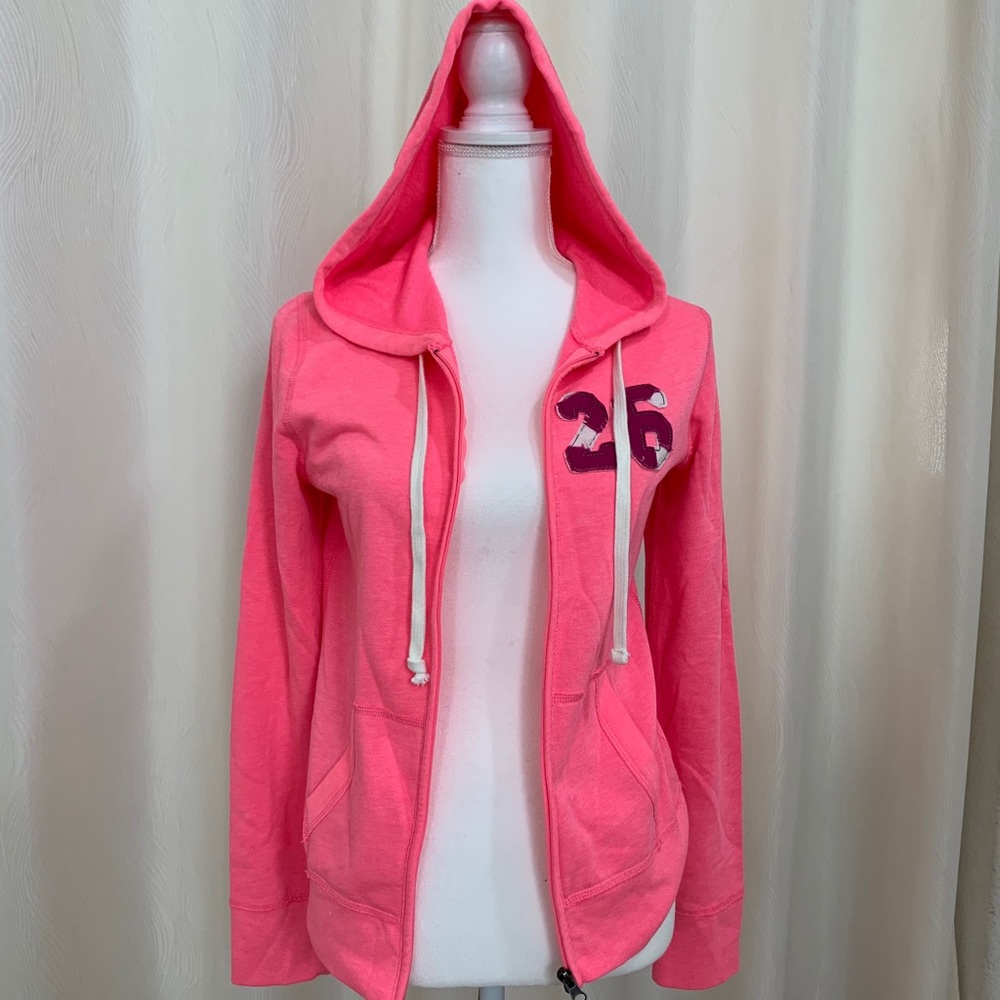 Bright Pink Zipper Hoodie Mossimo Supply Co
